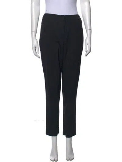 Pre-owned Chanel Vintage Straight Leg Pants In Black