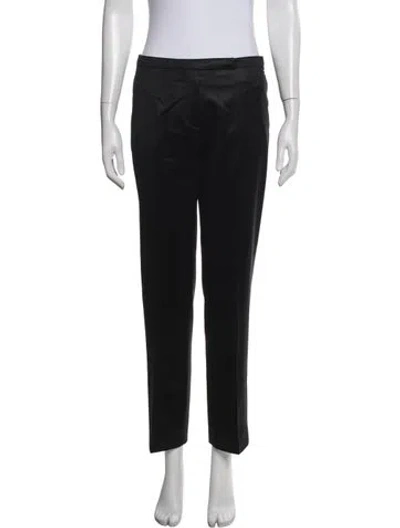 Pre-owned Chanel Vintage Straight Leg Pants In Black