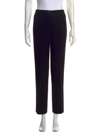 Pre-owned Chanel Vintage Straight Leg Pants In Black