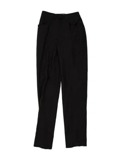 Pre-owned Chanel Vintage Straight Leg Pants In Black