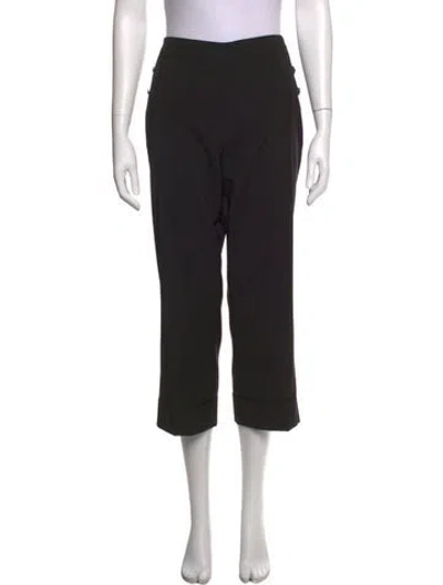 Pre-owned Chanel Vintage Straight Leg Pants In Black