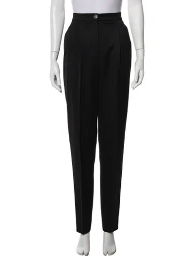 Pre-owned Chanel Vintage Straight Leg Pants In Black