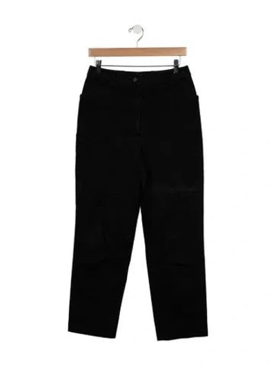 Pre-owned Chanel Vintage Straight Leg Pants In Black