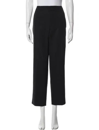 Pre-owned Chanel Vintage Straight Leg Pants In Black