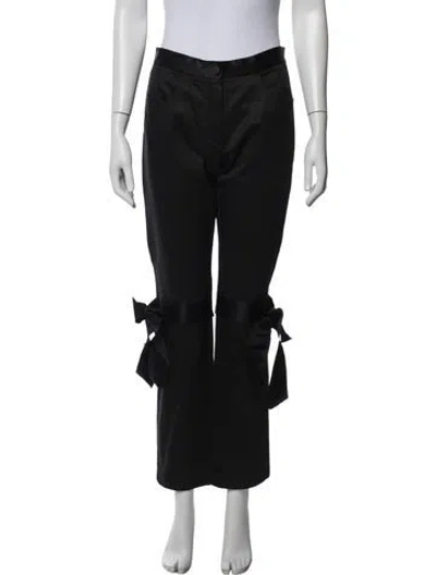 Pre-owned Chanel Vintage Straight Leg Pants In Black