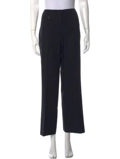 Pre-owned Chanel Vintage Straight Leg Pants In Black