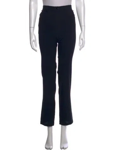 Pre-owned Chanel Vintage Straight Leg Pants In Black