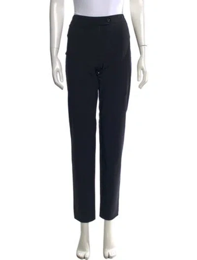 Pre-owned Chanel Vintage Straight Leg Pants In Black