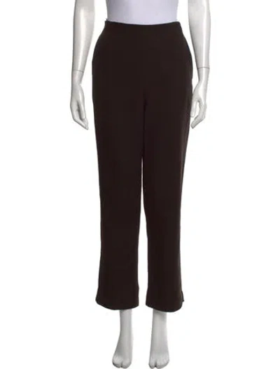 Pre-owned Chanel Vintage Straight Leg Pants In Black