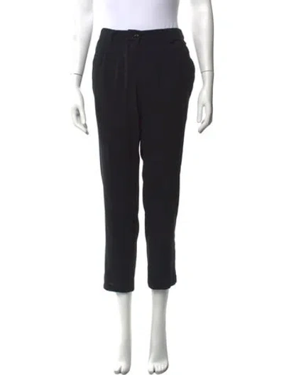 Pre-owned Chanel Vintage Straight Leg Pants In Black