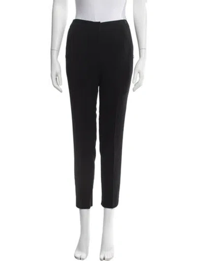 Pre-owned Chanel Vintage Straight Leg Pants In Black