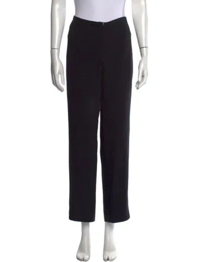 Pre-owned Chanel Vintage Straight Leg Pants In Black