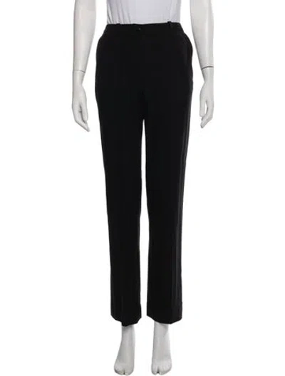 Pre-owned Chanel Vintage Straight Leg Pants In Black