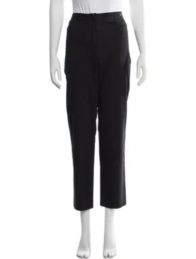 Pre-owned Chanel Vintage Straight Leg Pants In Black