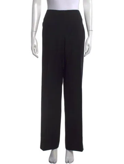 Pre-owned Chanel Vintage Straight Leg Pants In Black