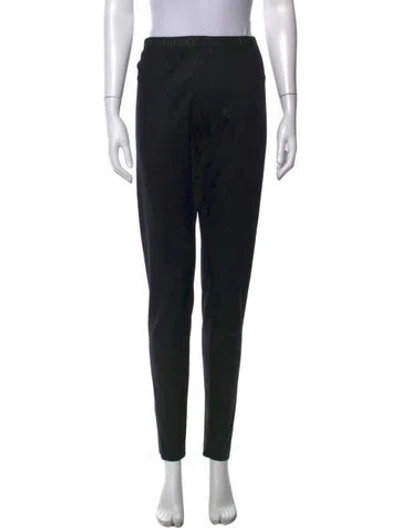 Pre-owned Chanel Vintage Straight Leg Pants In Black/metallic