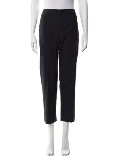 Pre-owned Chanel Vintage Straight Leg Pants In Blue