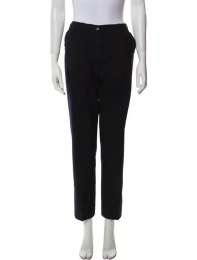 Pre-owned Chanel Vintage Straight Leg Pants In Blue