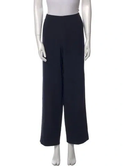 Pre-owned Chanel Vintage Straight Leg Pants In Blue