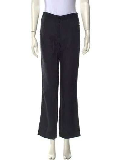 Pre-owned Chanel Vintage Straight Leg Pants In Blue
