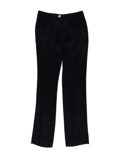 Pre-owned Chanel Vintage Straight Leg Pants In Blue