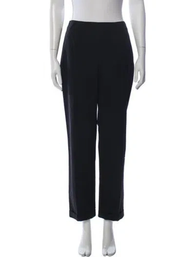 Pre-owned Chanel Vintage Straight Leg Pants In Blue