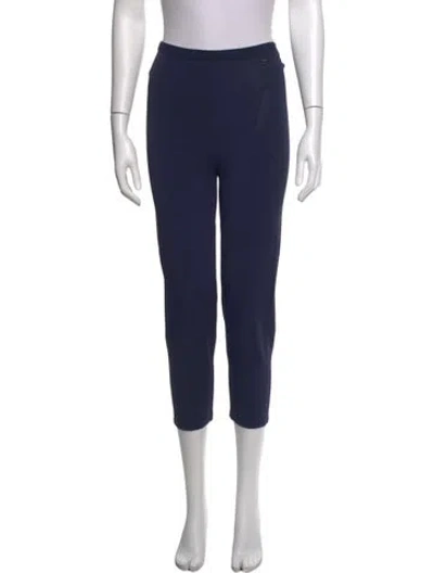 Pre-owned Chanel Vintage Straight Leg Pants In Blue