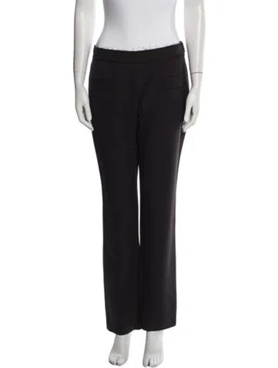 Pre-owned Chanel Vintage Straight Leg Pants In Brown