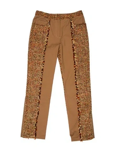 Pre-owned Chanel Vintage Straight Leg Pants In Brown