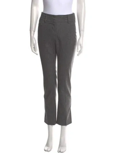 Pre-owned Chanel Vintage Straight Leg Pants In Gray