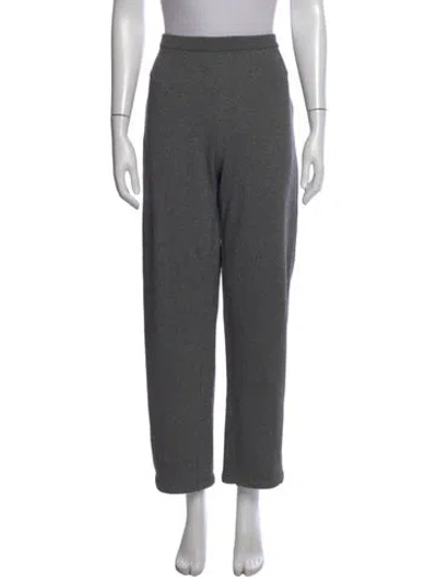 Pre-owned Chanel Vintage Straight Leg Pants In Gray