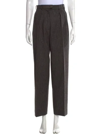 Pre-owned Chanel Vintage Straight Leg Pants In Gray