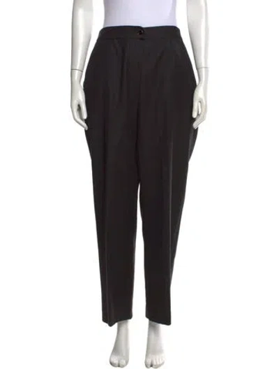Pre-owned Chanel Vintage Straight Leg Pants In Gray