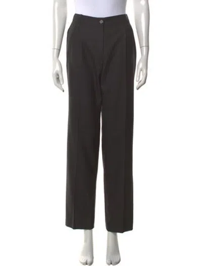 Pre-owned Chanel Vintage Straight Leg Pants In Grey