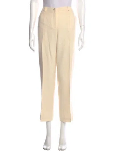 Pre-owned Chanel Vintage Straight Leg Pants In Neutral