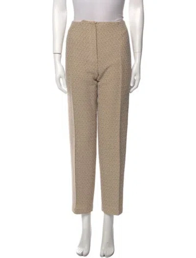 Pre-owned Chanel Vintage Straight Leg Pants In Neutral
