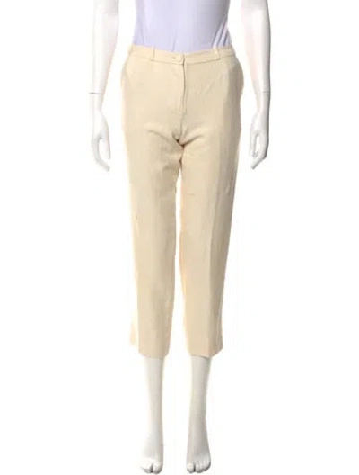 Pre-owned Chanel Vintage Straight Leg Pants In Neutral