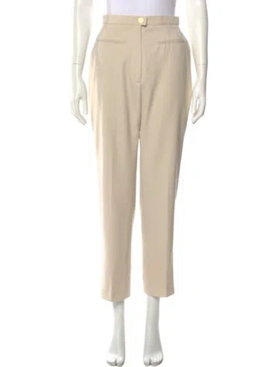 Pre-owned Chanel Vintage Straight Leg Pants In Neutral