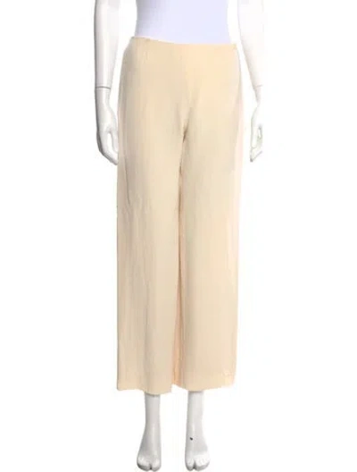 Pre-owned Chanel Vintage Straight Leg Pants In Neutral