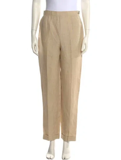 Pre-owned Chanel Vintage Straight Leg Pants In Neutral