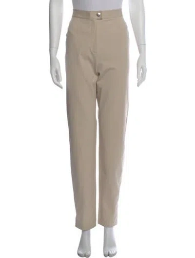 Pre-owned Chanel Vintage Straight Leg Pants In Neutral