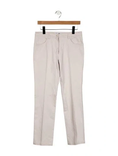 Pre-owned Chanel Vintage Straight Leg Pants In Neutral