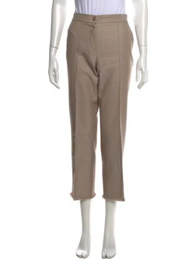 Pre-owned Chanel Vintage Straight Leg Pants In Neutral