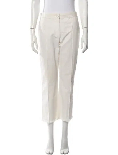 Pre-owned Chanel Vintage Straight Leg Pants In Neutral
