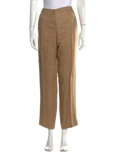 Pre-owned Chanel Vintage Straight Leg Pants In Neutrals