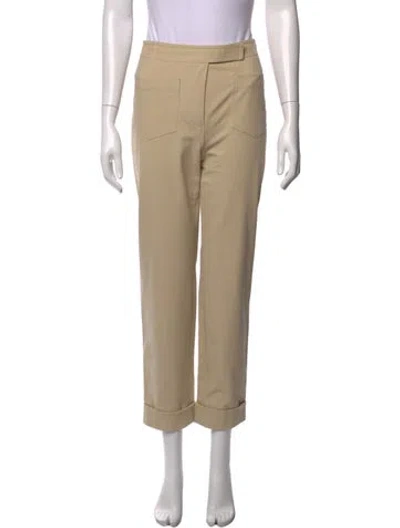Pre-owned Chanel Vintage Straight Leg Pants In Neutrals