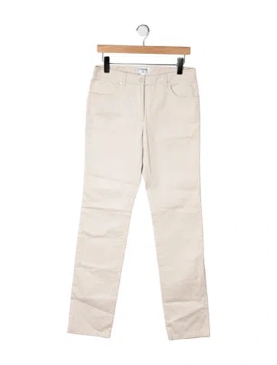 Pre-owned Chanel Vintage Straight Leg Pants In Neutrals