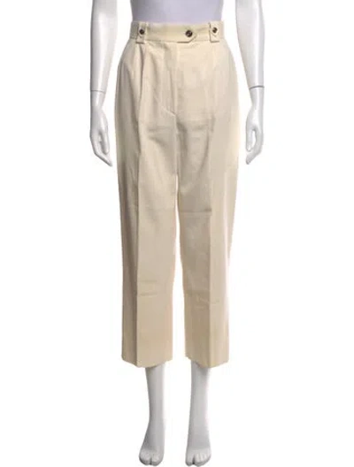 Pre-owned Chanel Vintage Straight Leg Pants In Neutrals