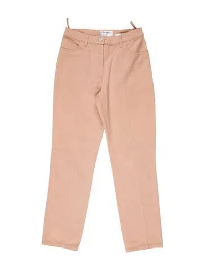 Pre-owned Chanel Vintage Straight Leg Pants In Pink