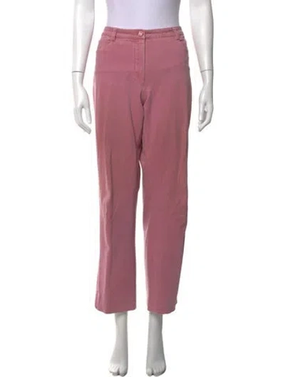 Pre-owned Chanel Vintage Straight Leg Pants In Pink